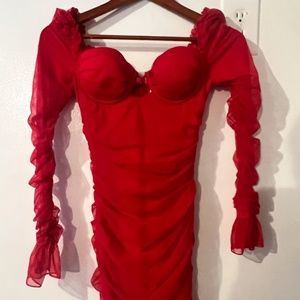 UNUSED Hot RED DRESS